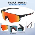 3 Pack Polarized Youth Baseball Sunglasses for Boys Girls Age 6-12 Sports Softball Cycling for Kids UV Protection 3Pack-Black+Black Red+White Blue