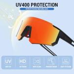 3 Pack Polarized Youth Baseball Sunglasses for Boys Girls Age 6-12 Sports Softball Cycling for Kids UV Protection 3Pack-Black+Black Red+White Blue