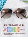 BIRCEN Polarized Sunglasses for Women UV - Protection Womens Retro Mirrored Shades with Acetate Frame BC2001