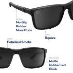 Blenders Eyewear Mesa – Polarized Sunglasses – Modern Wraparound Frames – 100% UV Protection – For Men – Victory Lane