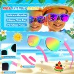 GIFTINBOX Kids Sunglasses Bulk Party Favors For Kids 3-5 4-8, 24Pack Neon Sunglasses For Kids Boys Girls with UV400 Protection, Pool Beach Party Favors Great Gift for Birthday Party
