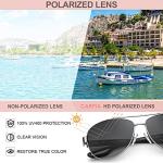 CARFIA Polarized Sunglasses for Women UV Protection Ultra-Lightweight Comfort Metal Frame Driving Glasses CA3210