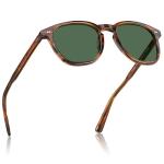 CARFIA Retro Acetate Polarized Sunglasses for Men UV400 Protection Hand-Crafted Frame Sun Glasses CA5285L