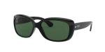 Ray-Ban Womens RB4101 Jackie Ohh Butterfly Sunglasses, Black/Polarized Dark Green, 58 mm