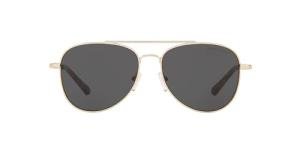 Michael Kors MK1045 San Diego Sunglasses, Light Gold/Dark Grey Solid, 56 mm