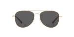 Michael Kors MK1045 San Diego Sunglasses, Light Gold/Dark Grey Solid, 56 mm