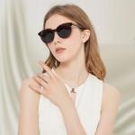 AVAWAY Acetate Polarized Sunglasses Womens Trendy UV Protection Brown Tortoise Round Sun Shades Vintage Ladies Sunnies