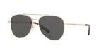 Michael Kors MK1045 San Diego Sunglasses, Light Gold/Dark Grey Solid, 56 mm