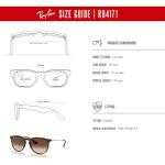 Ray-Ban RB4171 ERIKA 865/13 54MM Rubber Havana/Plastic Lens Brown Gradient Round Sunglasses For Women +BUNDLE with ACCESSORY EYEWEAR KIT