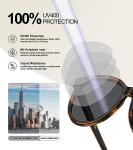 AVAWAY Acetate Polarized Sunglasses Womens Trendy UV Protection Brown Tortoise Round Sun Shades Vintage Ladies Sunnies