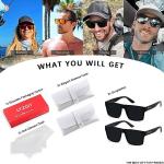 LYZOIT Square Sunglasses for Men Women Oversized Big UV Protection Shades Super Dark Black Sun glasses sensitive eyes