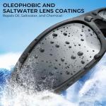 KastKing Hiwassee Polarized Sport Sunglasses for Men and Women, Matte Smoke Crystal Frame,Smoke Lens