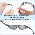 KastKing Hiwassee Polarized Sport Sunglasses for Men and Women, Matte Smoke Crystal Frame,Smoke Lens