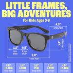 BABY SUNNIES Polarized Toddler Sunglasses for Boys & Girls - Eye Safe Kids Sunglasses - UV Protection - Toddler Sun Glasses