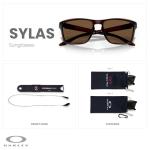 Oakley Sylas OO9448 944802 57MM Polished Rootbeer/Prizm Bronze Rectangular Sunglasses for Men+ Bundle Accessory Leash Kit, Microfiber Pouch