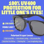 BABY SUNNIES Polarized Toddler Sunglasses for Boys & Girls - Eye Safe Kids Sunglasses - UV Protection - Toddler Sun Glasses
