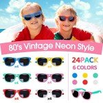 Eunvabir 24Pcs Kids Sunglasses Bulk with UV Protection, Summer Beach Valentine's Day Preschool Classroom Prizes, Party Favors Toys, Birthday Gift, Goody Bag Stuffers