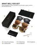 SUNGAIT Premium Vintage Round Sunglasses for Women Men Classic Retro Trendy Style