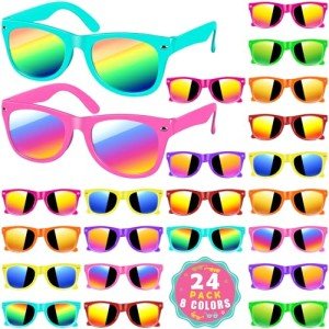 OLIKER Kids sunglasses bulk,Kids Sunglasses Party Favor with UV400 Protection for Kids, Boys and Girls Age 3-8, Birthday Party Supplies, Beach, Pool Party Favors (24Pack Kids Sunglasses)