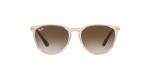 Ray-Ban Junior RJ9060S Erika Round Sunglasses, Transparent Light Brown/Brown Gradient, 50 mm