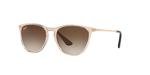 Ray-Ban Junior RJ9060S Erika Round Sunglasses, Transparent Light Brown/Brown Gradient, 50 mm