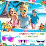 GIFTINBOX Kids Sunglasses Bulk Party Favors For Kids 3-5 4-8, 24Pack Neon Sunglasses For Kids Boys Girls with UV400 Protection, Pool Beach Party Favors Great Gift for Birthday Party