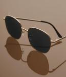 Quay - Women's Sunglasses, Oversized Round Shades, UV Protected Lenses (Jezabell, Gold/Smoke)