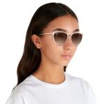 Ray-Ban Junior RJ9060S Erika Round Sunglasses, Transparent Light Brown/Brown Gradient, 50 mm
