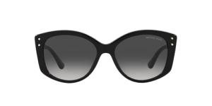 Michael Kors MK2175U Charleston Universal Fit Sunglasses, Black Bio/Dark Grey Gradient, 54 mm