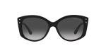 Michael Kors MK2175U Charleston Universal Fit Sunglasses, Black Bio/Dark Grey Gradient, 54 mm