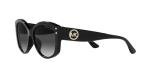 Michael Kors MK2175U Charleston Universal Fit Sunglasses, Black Bio/Dark Grey Gradient, 54 mm