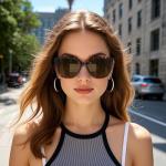 FIMILU Polarized Sunglasses for Women, Trendy Fashion Sun Glasses Square Retro Glasses UV Protection for Daily Outdoor 2pack