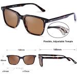 CARFIA Acetate Polarized Sunglasses for Women Small Face - AntiGlare UV400 Protection CA5354