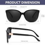 FIMILU Polarized Sunglasses for Women, Trendy Fashion Sun Glasses Square Retro Glasses UV Protection for Daily Outdoor 2pack