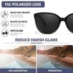 FIMILU Polarized Sunglasses for Women, Trendy Fashion Sun Glasses Square Retro Glasses UV Protection for Daily Outdoor 2pack