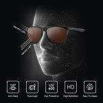 ZENOTTIC Square Polarized Sunglasses for Men Ultralight Carbon Fiber Sun Glasses Driving Fishing Golf Sports UV400 Protection