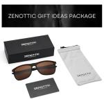 ZENOTTIC Square Polarized Sunglasses for Men Ultralight Carbon Fiber Sun Glasses Driving Fishing Golf Sports UV400 Protection