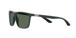 Ray-Ban RB4385 Liteforce Rectangular Sunglasses, Matte Green/Dark Green, 58 mm