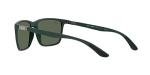 Ray-Ban RB4385 Liteforce Rectangular Sunglasses, Matte Green/Dark Green, 58 mm