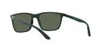 Ray-Ban RB4385 Liteforce Rectangular Sunglasses, Matte Green/Dark Green, 58 mm