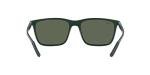 Ray-Ban RB4385 Liteforce Rectangular Sunglasses, Matte Green/Dark Green, 58 mm