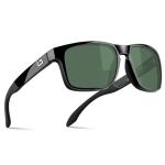 Bnus italy made classic sunglasses corning real glass lens w. polarized option (B7066 Black/G-15 Lens,B7066 Non-Polarized)