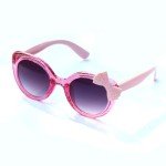 3Pcs Kids Sunglasses Polarized UV Protection | Lovely Pink Heart Girls Sunglasses Kitty Age 2-10 Baby Toddlers With Beautiful Box For Gift (Style 1)