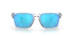 Oakley Mens OO9448 Sylas Rectangular Sunglasses, Polished Clear/Prizm Sapphire, 57 mm
