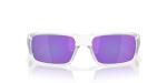Oakley Men's OO9239 Crankshaft Rectangular Sunglasses, Matte Clear/Violet Iridium Polarized, 60 mm