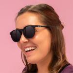 goodr It's Not Black It's Obsidian Polarized Round Sunglasses for Men & Women, Small Sized (Circle G), Solid Frames with Black Mirrored Reflective Lens, UV400 Protection, No Slip, No Bounce