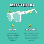 goodr Drinks Seawater, Sees Future, Polarized Sunglasses, Medium Sized (OG), Navy Solid Frames with Blue Gradient Lenses, Dark to Light Tint, UV400 Protection, No Slip, No Bounce