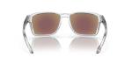 Oakley Mens OO9448 Sylas Rectangular Sunglasses, Polished Clear/Prizm Sapphire, 57 mm