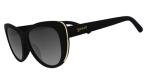 goodr It's Noir, Darling Polarized Sunglasses, Medium Sized (Glam G), Black Solid Frames with Black Gradient Lenses, Light Gold Accents, UV400 Protection, No Slip, No Bounce