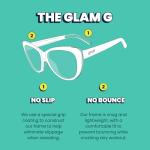 goodr It's Noir, Darling Polarized Sunglasses, Medium Sized (Glam G), Black Solid Frames with Black Gradient Lenses, Light Gold Accents, UV400 Protection, No Slip, No Bounce